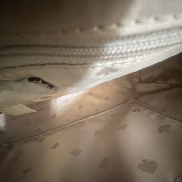 Kate Spade Briar Lane quilted white/dark beige multi-color block crossbody - Picture 3 of 5